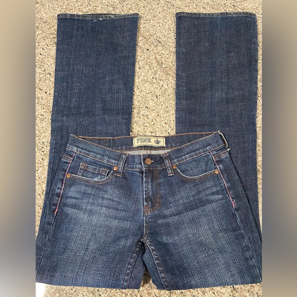 Pink Victoria Secret Boot Jeans Size 4R - Picture 2 of 14